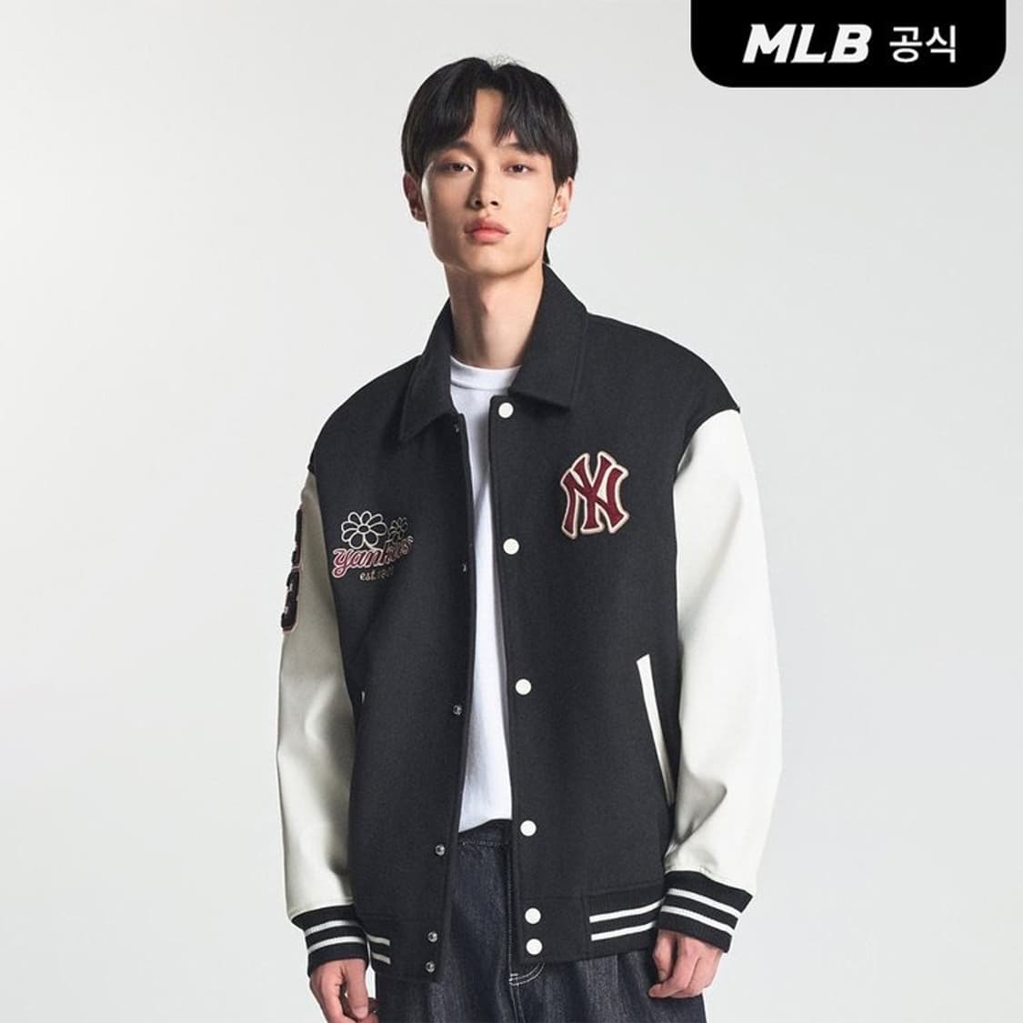 MLB 울 팝 카라 바시티자켓 NY L 상품이미지3