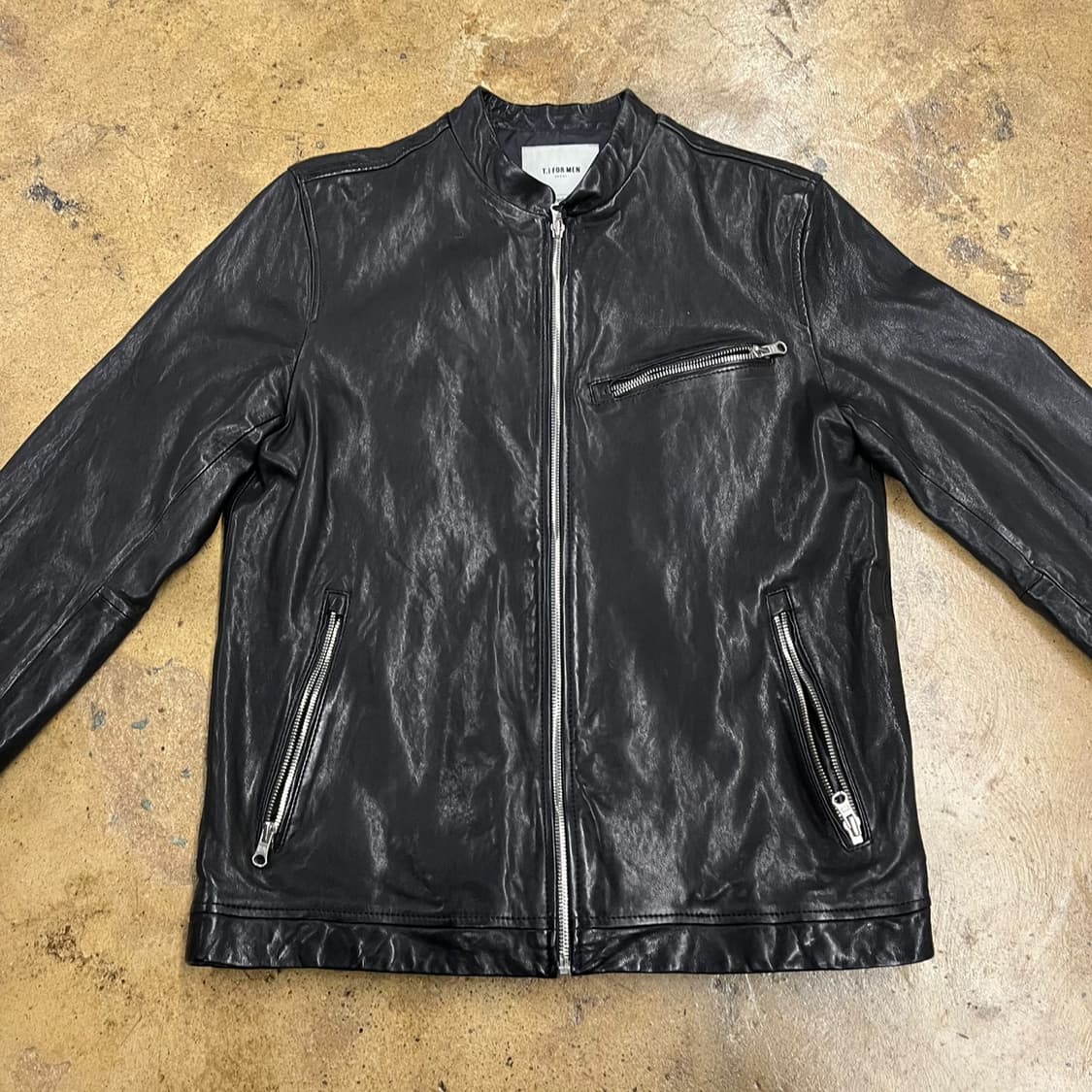 [정품/L] T.I FOR MEN 블랙 레더 라이더 자켓 b16 상품이미지3