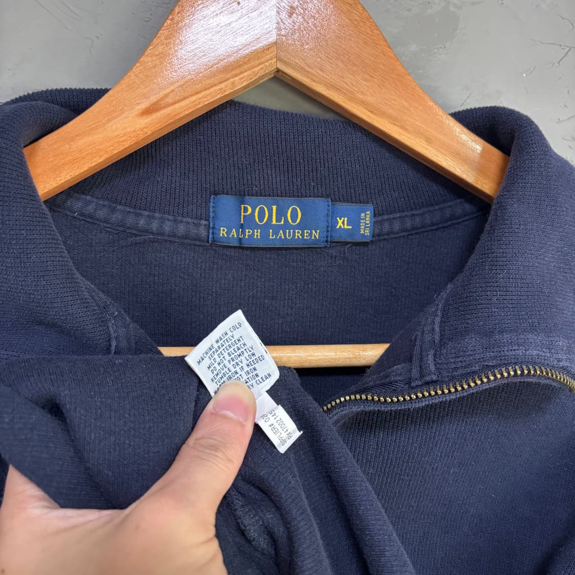 폴로 랄프로렌 반집업 니트 네이비 상품이미지3