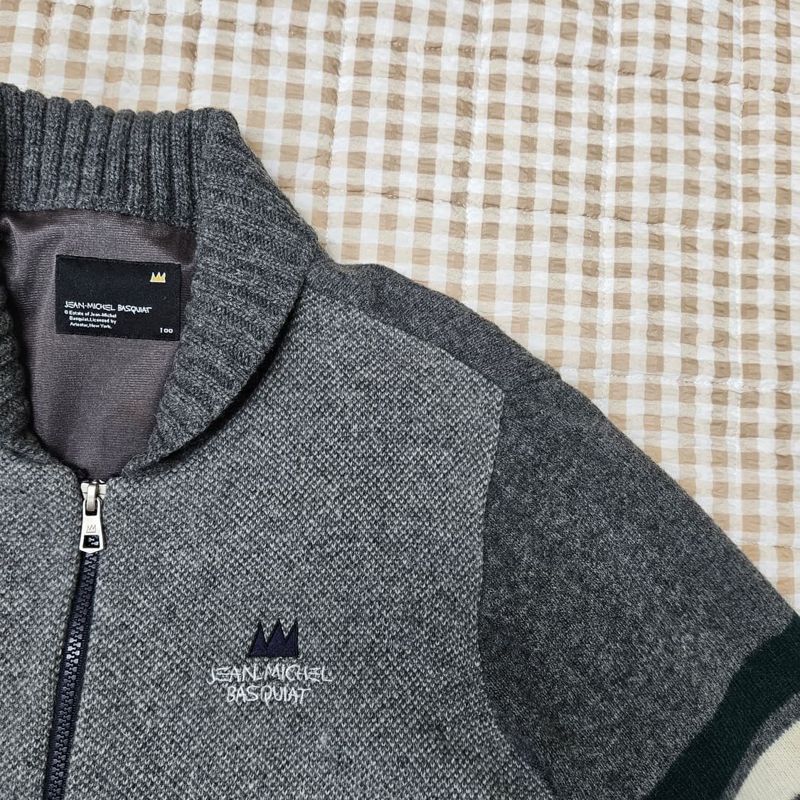 장미쉘바스키아 방풍 니트 가디건 남자100 상품이미지3