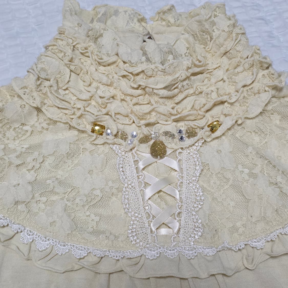 로리타st 라떼갸루 프릴 레이스 블라우스 상품이미지2