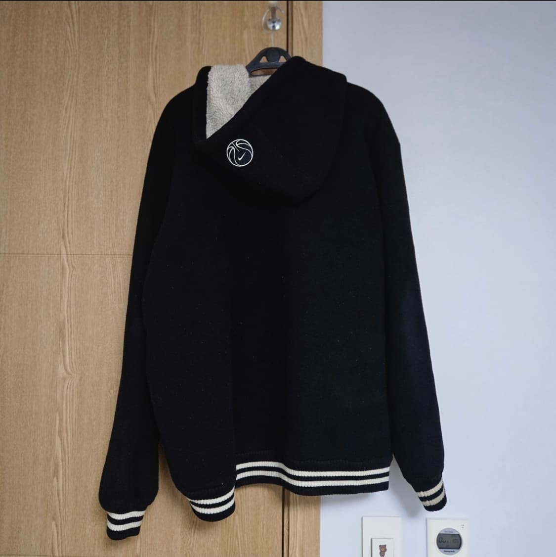 00's 나이키 배스킷볼 쉐르파헤비후리스 올드스쿨 양털후드집업 XL 블랙 상품이미지3