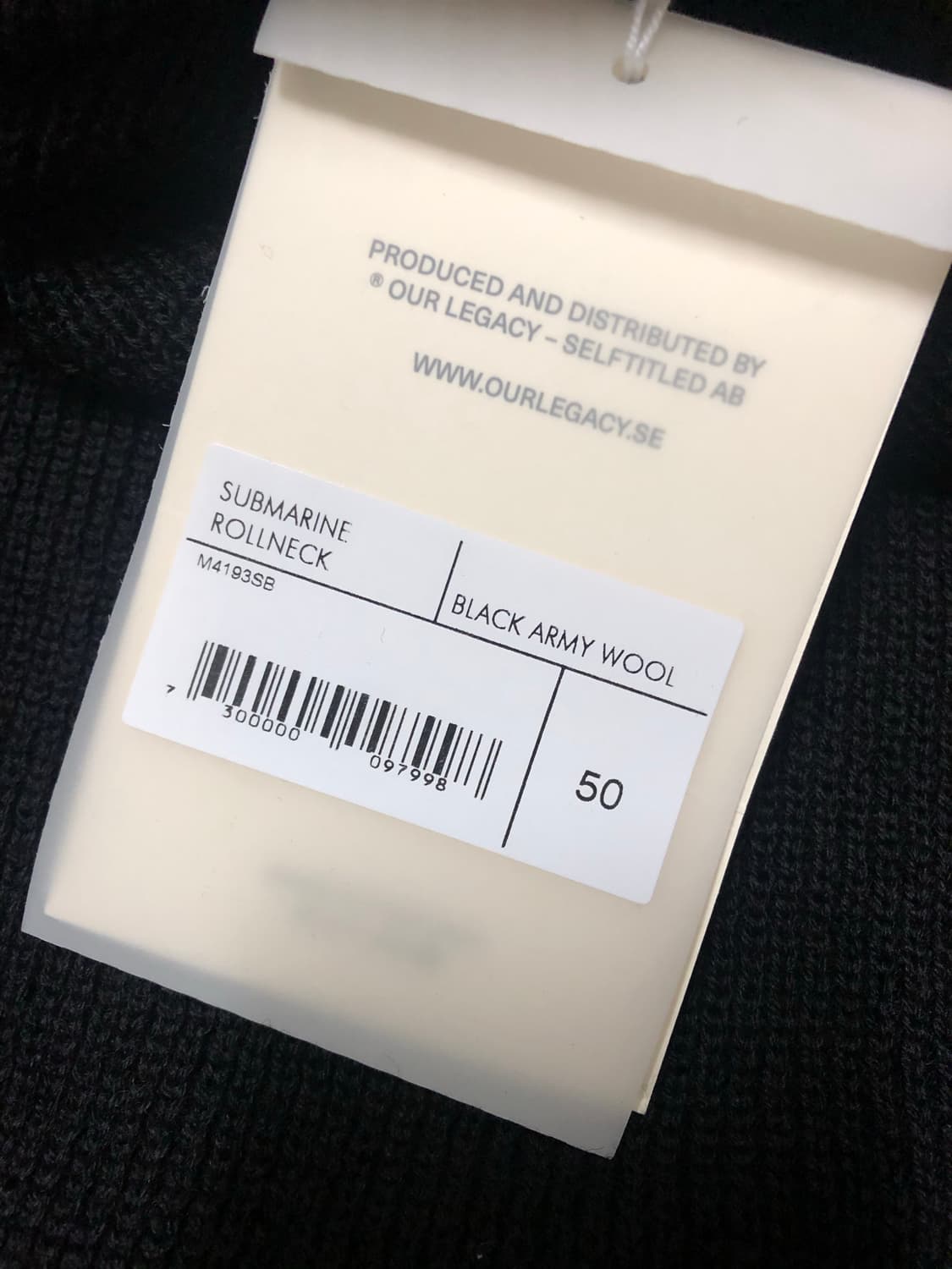 아워레가시 서브마린 롤넥 스웨터 블랙 상품이미지6