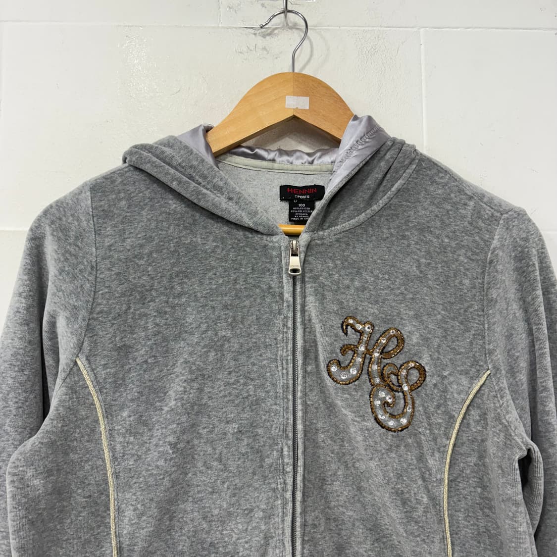 y2k 벨벳 후드집업 상품이미지2