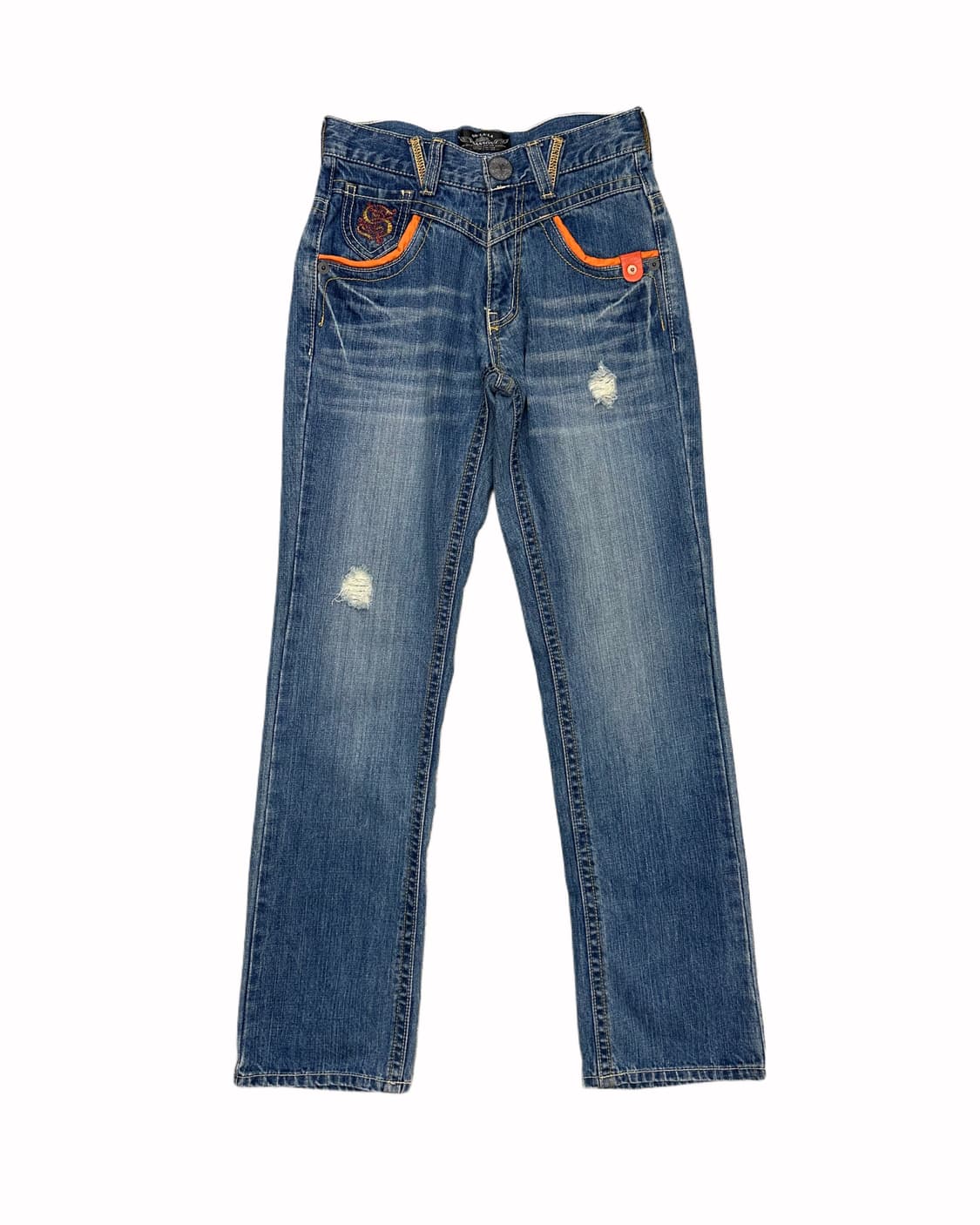 embroidery strap slim jean 상품이미지2