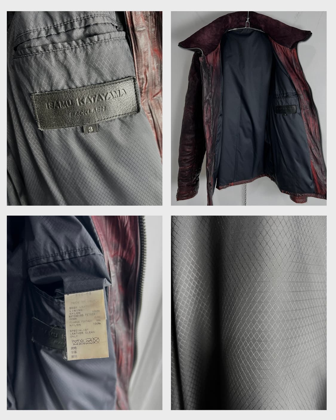 이사무 카타야마 백래쉬 쉽스킨 레더 다운 자켓 상품이미지9
