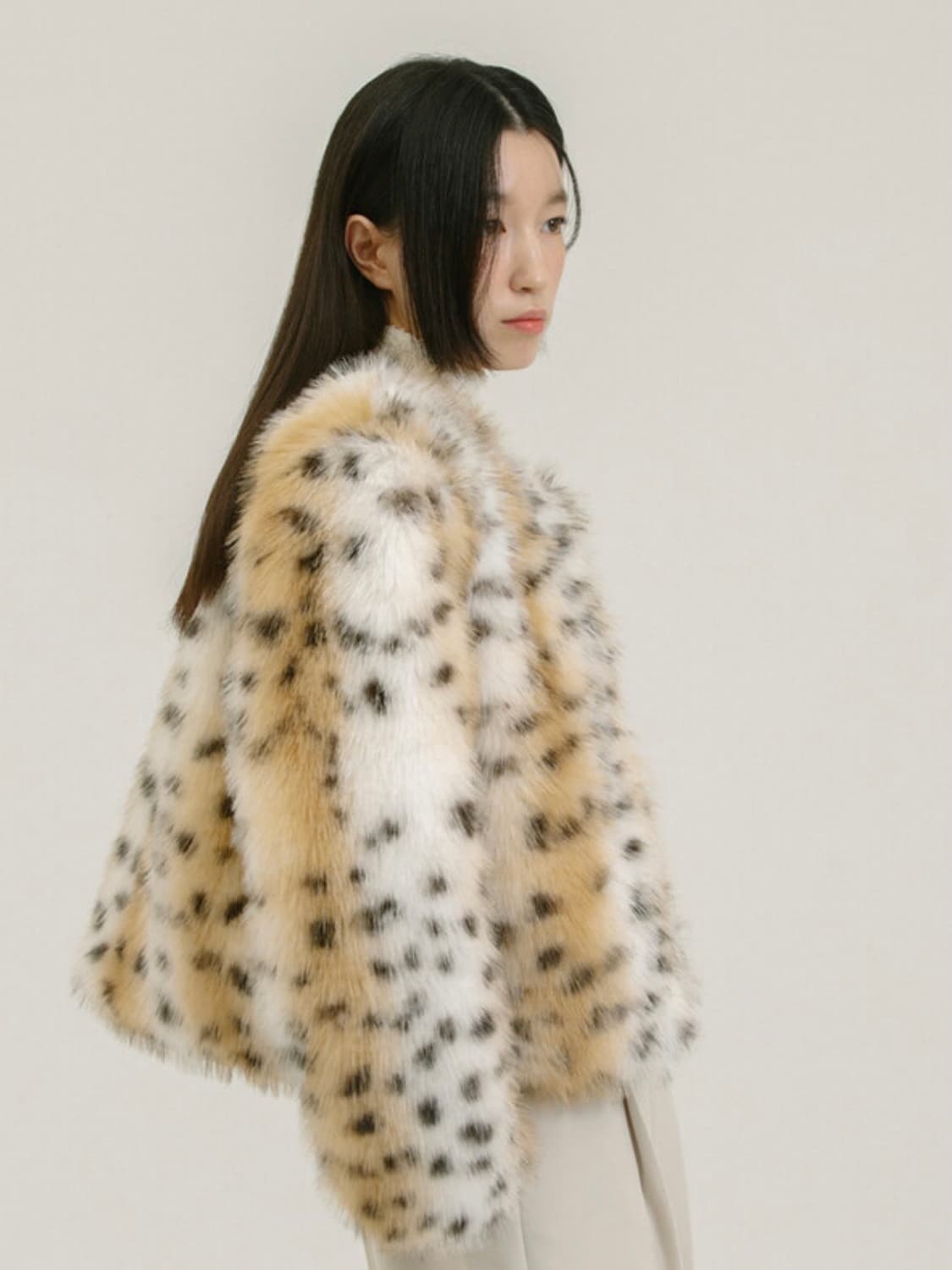 네벨에브리웨어 투머치텍스 자라 레오파드 퍼 자켓 상품이미지2