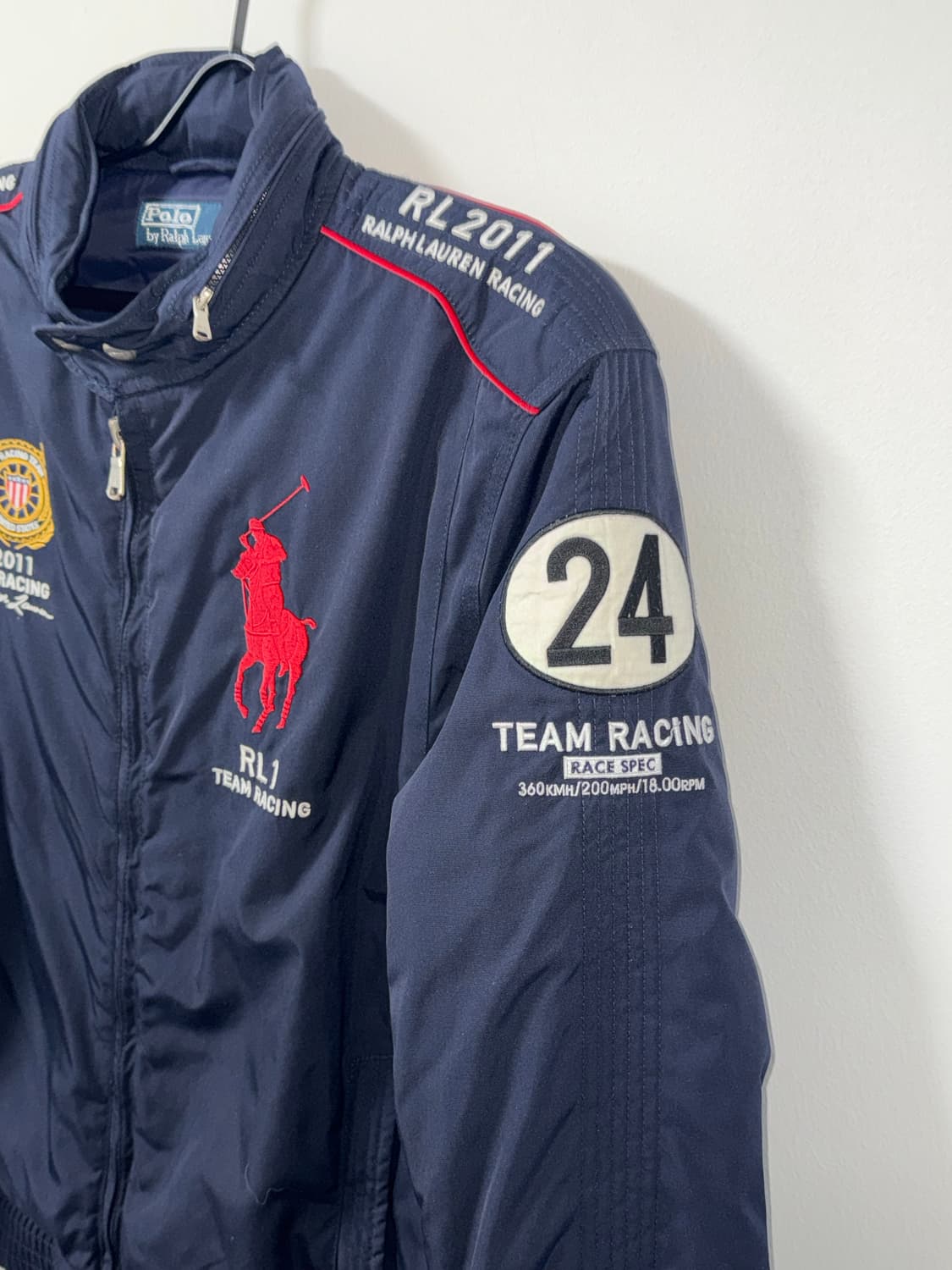 폴로 랄프로렌 RL 레이싱 자켓 네이비 상품이미지4