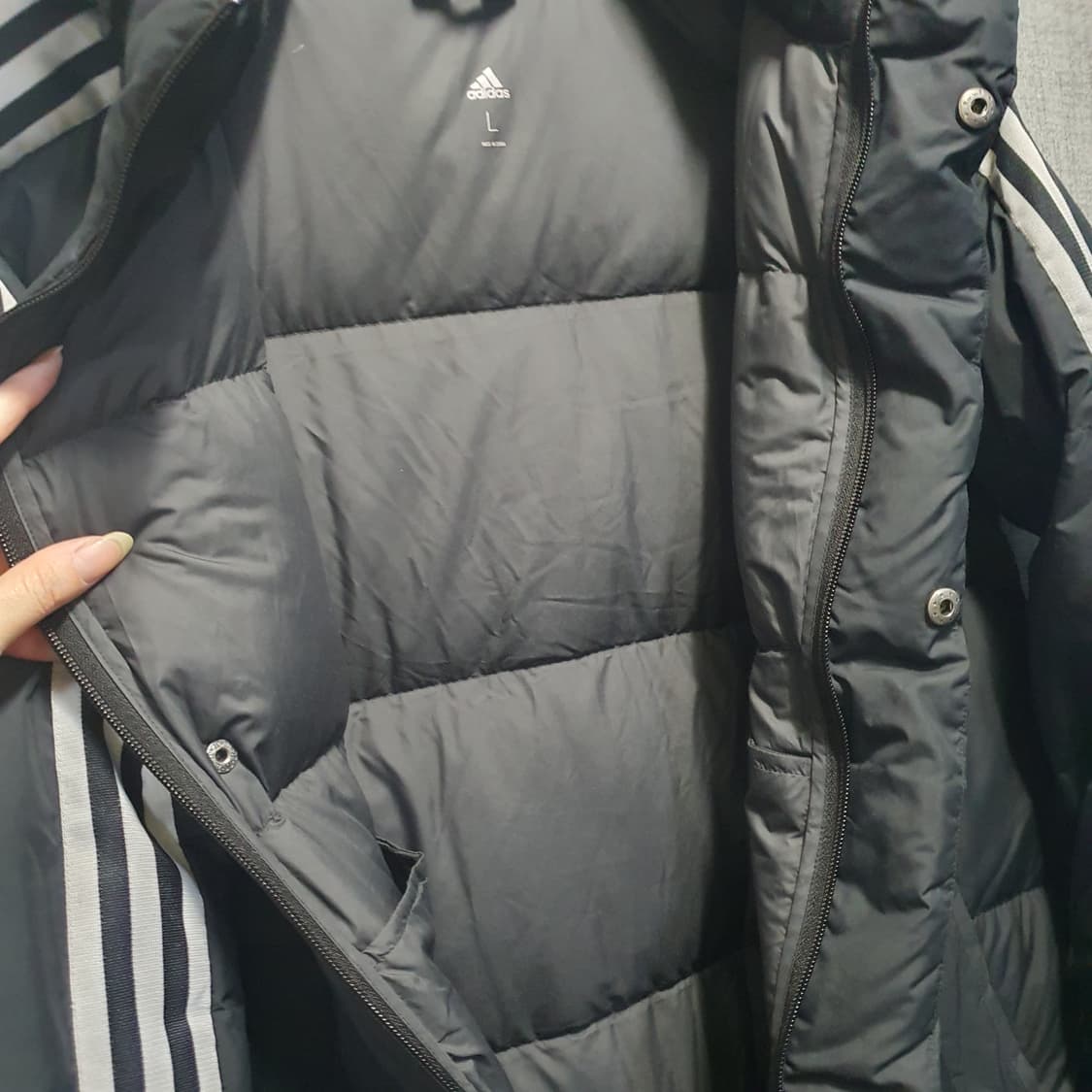 아디다스 남성 덕다운 트랙탑 롱 패딩  상품이미지7