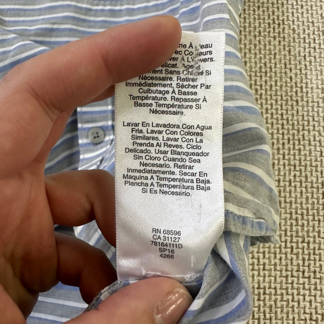 XL DKNY 스트라이프 반팔 셔츠 0407D 상품이미지4