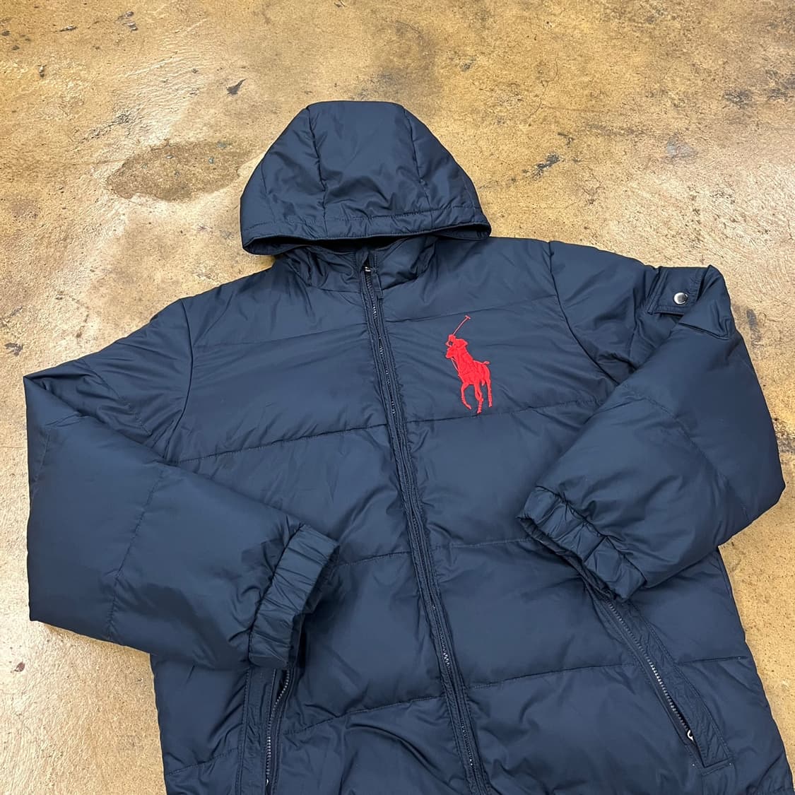 폴로 랄프로렌 빅포니 네이비 레드 로고 숏패딩  상품이미지1