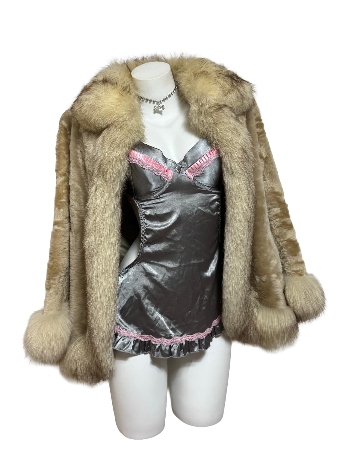 핀터레스트 무드 리얼 퍼 자켓 상품이미지2