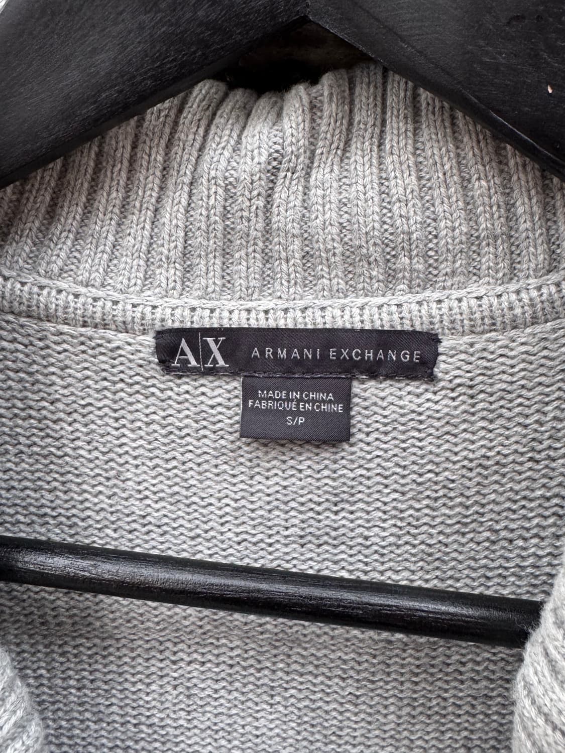 아르마니 익스체인지 언발란스 니트 집업 상품이미지5