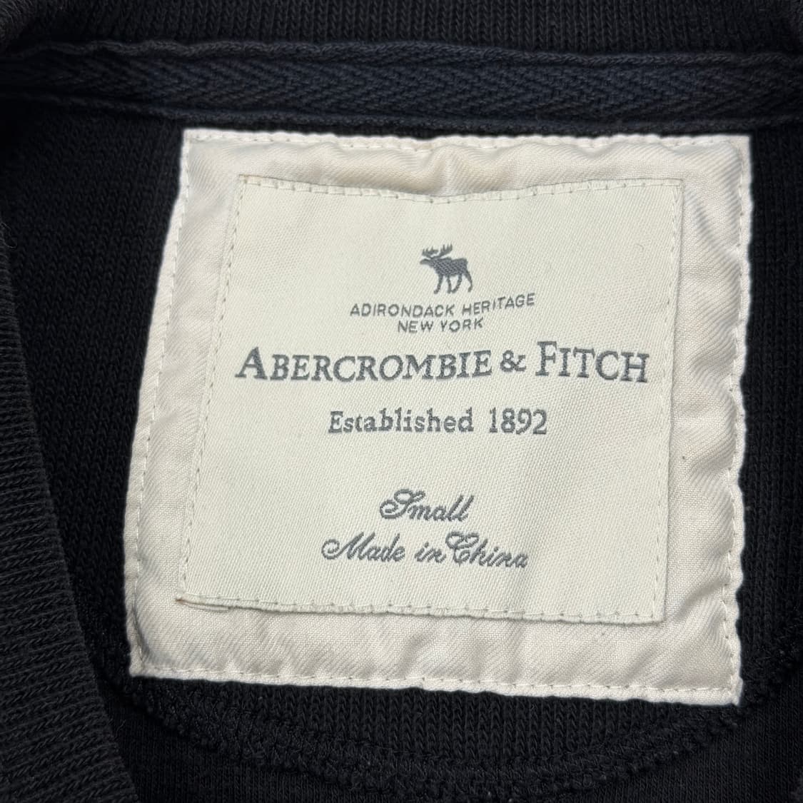 아베크롬비 빈티지 노르딕 와플 맨투맨 블랙 S 상품이미지4