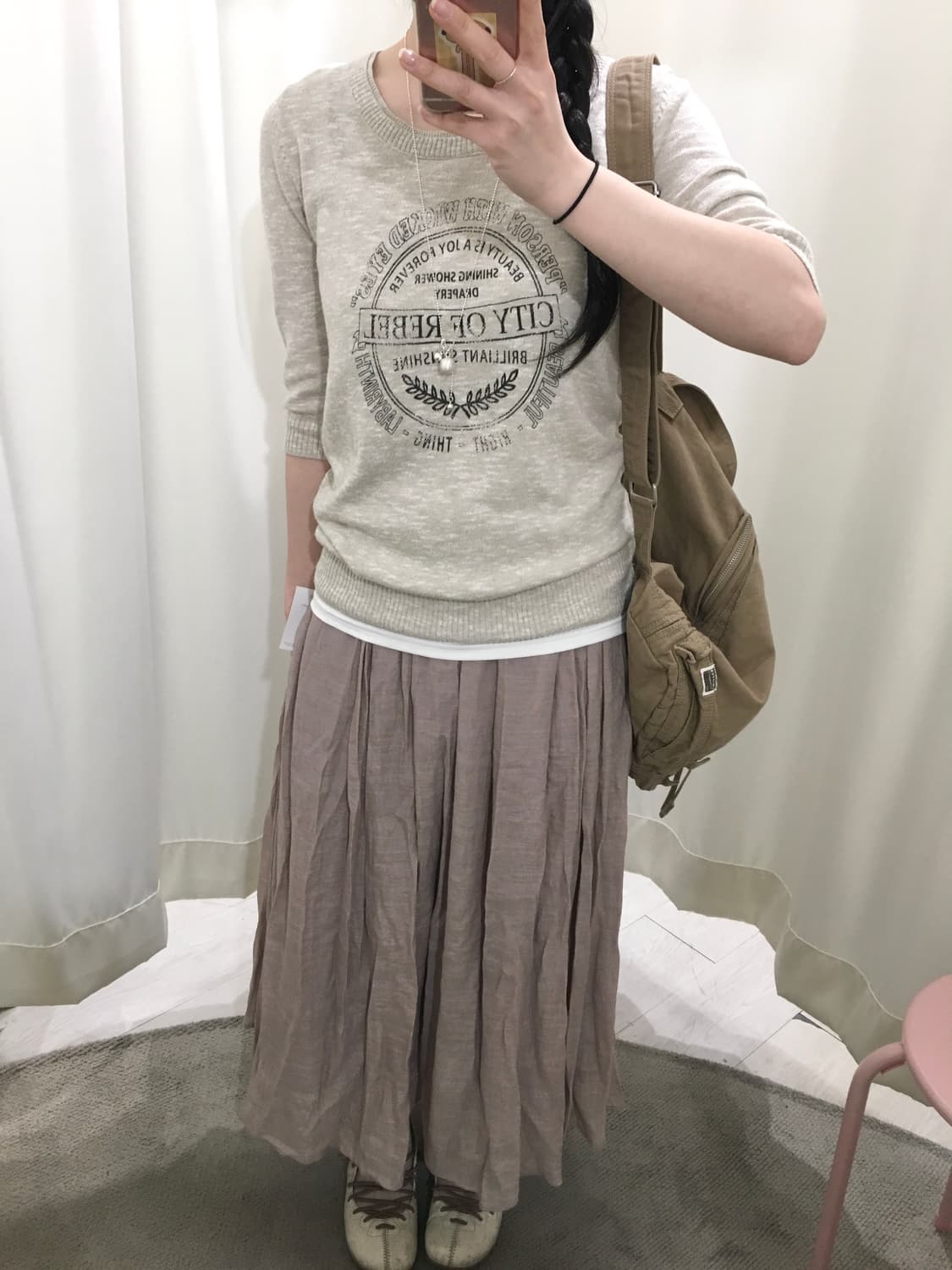 오트밀 데일리 니트 상품이미지3