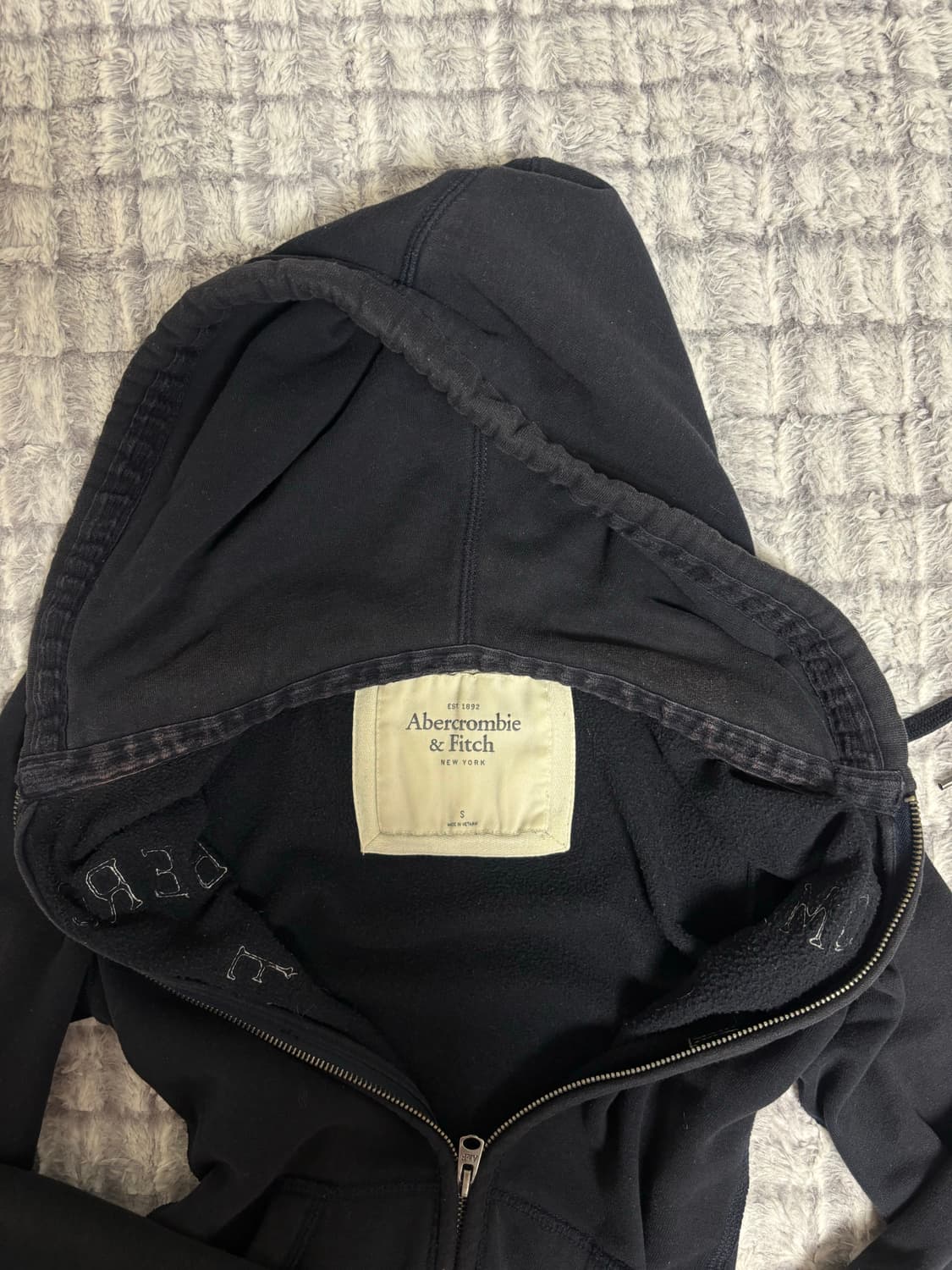 아베크롬비 네이비 딱붙슬림핏 후드집업 S 상품이미지5