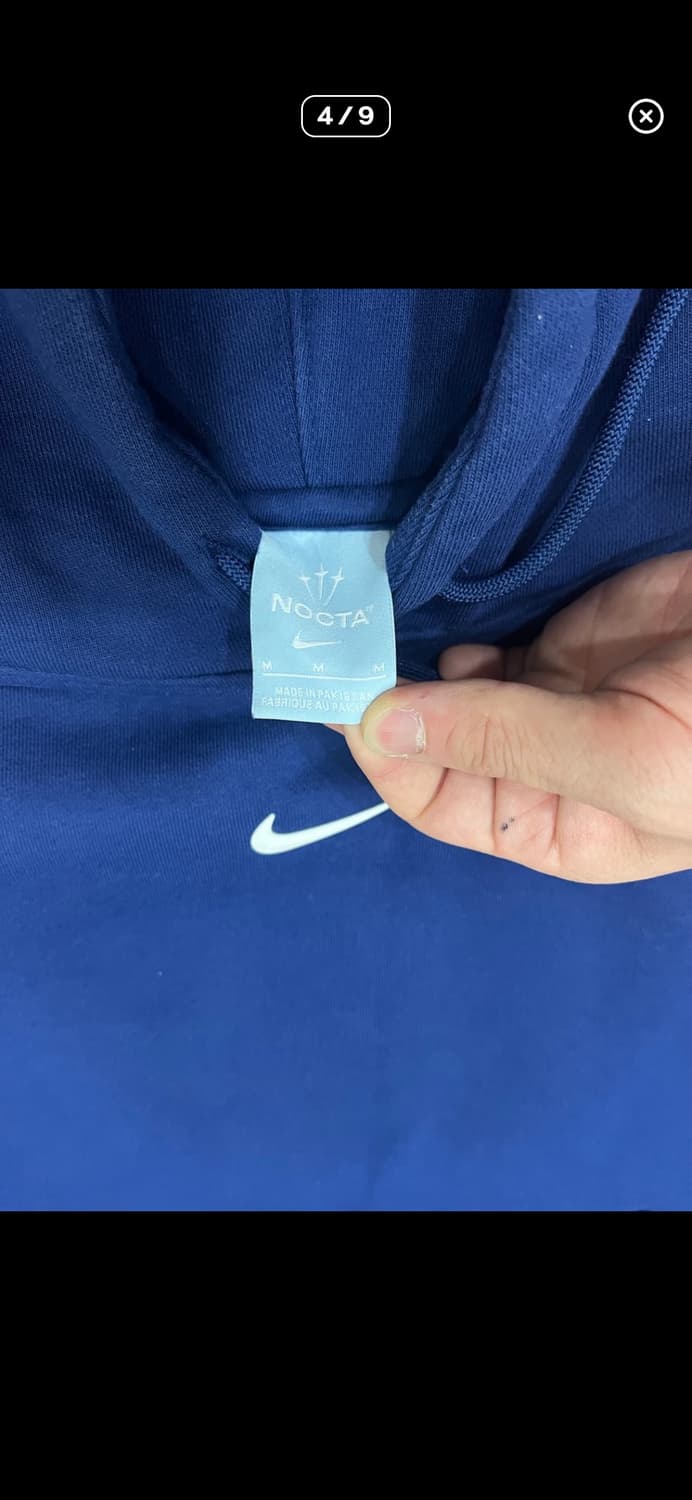 녹타 나이키 네이비 후드티 상품이미지3