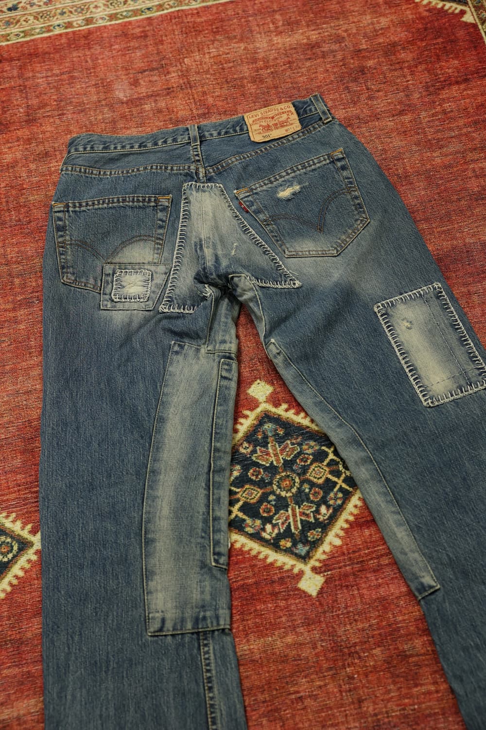 00s 빈티지 리바이스 501 커스텀 데님팬츠 판매 상품이미지9