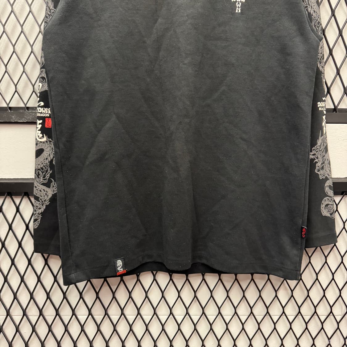 도그 타운 블랙 드래곤 롱 슬리브 흑룡 그래픽 프린팅 디테일 블랙 상품이미지4