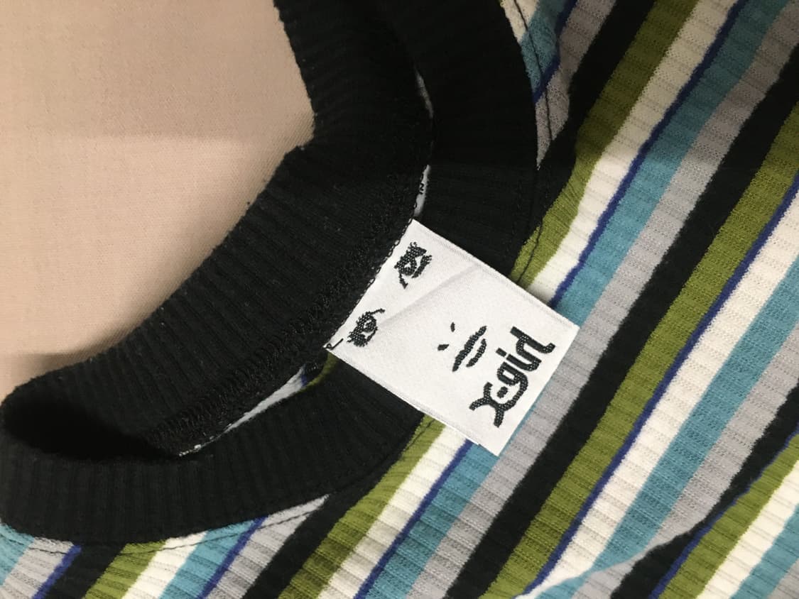 급처! 엑스걸 반팔 골지 니트 상품이미지4