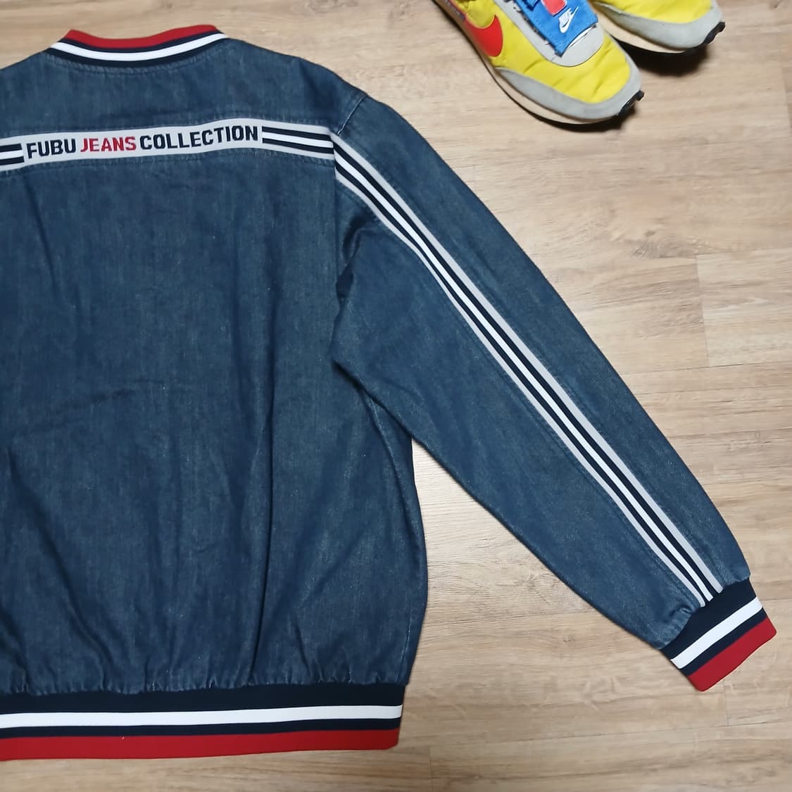fubu 후부 데님 바시티 청자켓 올드스쿨 푸부 상품이미지5