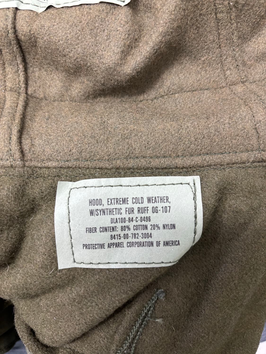(데드스탁) U.S. Army M-65 피쉬테일 파카 전용 후드 상품이미지3