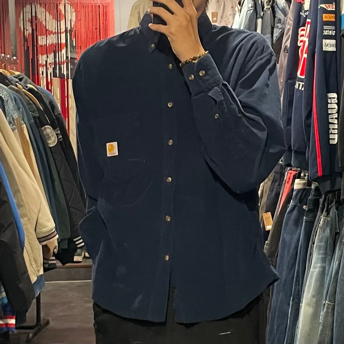 [IM] carhartt 칼하트 네이비 긴팔셔츠 상품이미지4