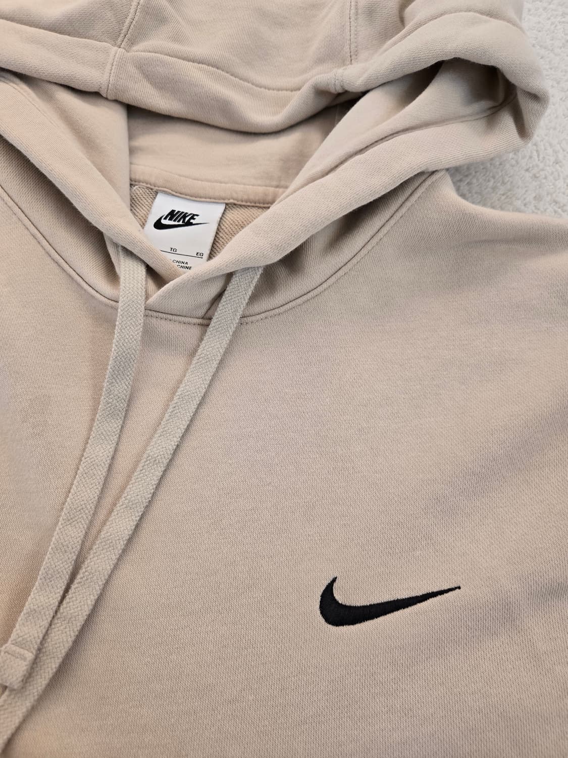 나이키 후드티 베이지 뒷면 프린팅 이쁨 XL 상품이미지4