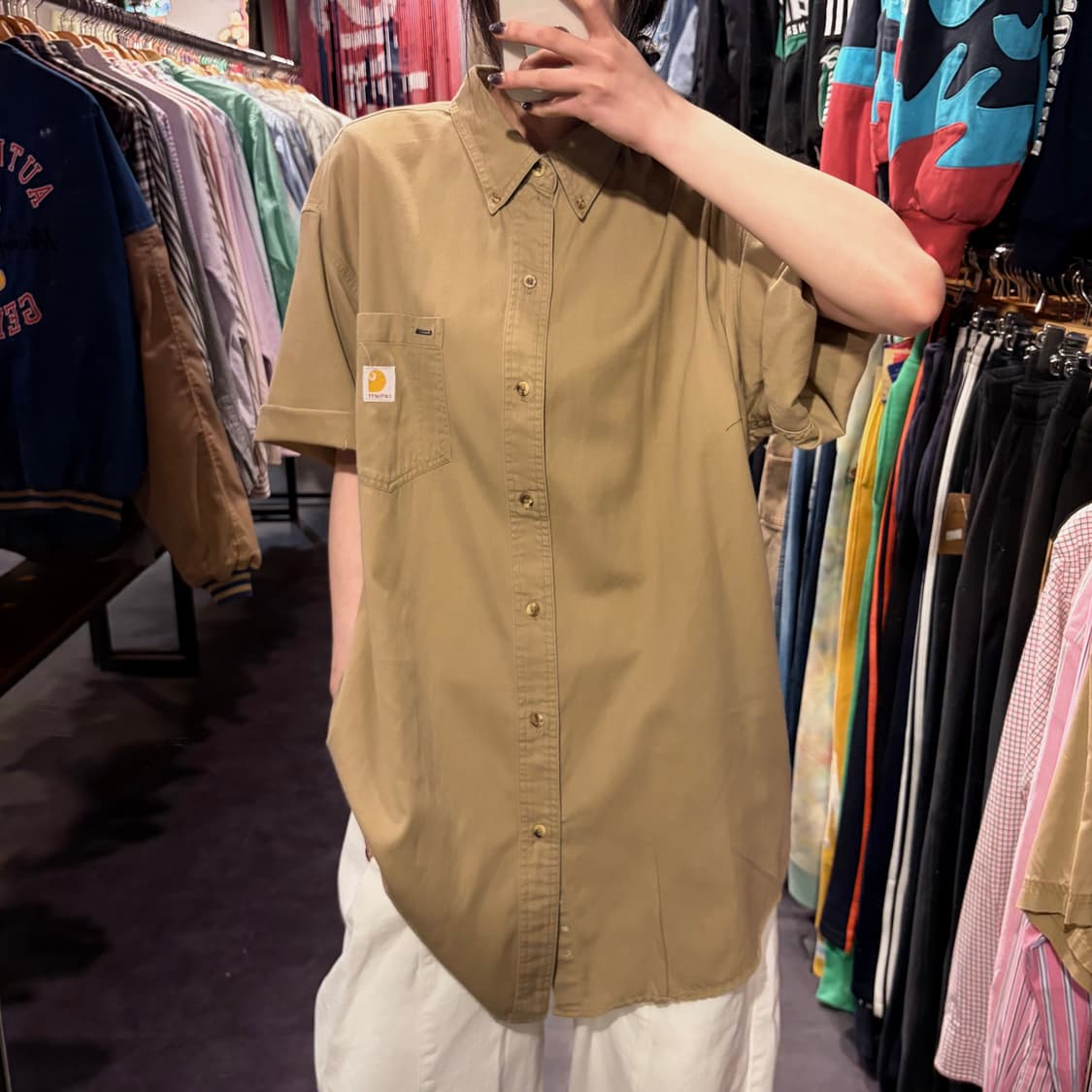 [IM]  Carhartt 칼하트 반팔 셔츠 베이지 상품이미지2
