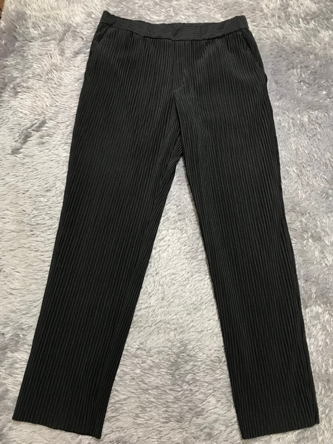 [[M(31), A급] 자라(ZARA) 블랙 플리츠 팬츠p279 상품이미지1