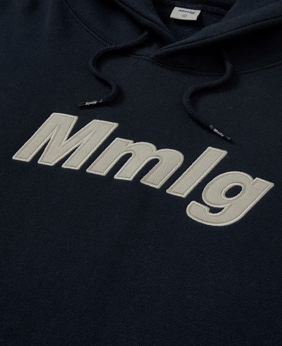 새상품(S) MMLG 87mm 로고 후드티 네이비 상품이미지4