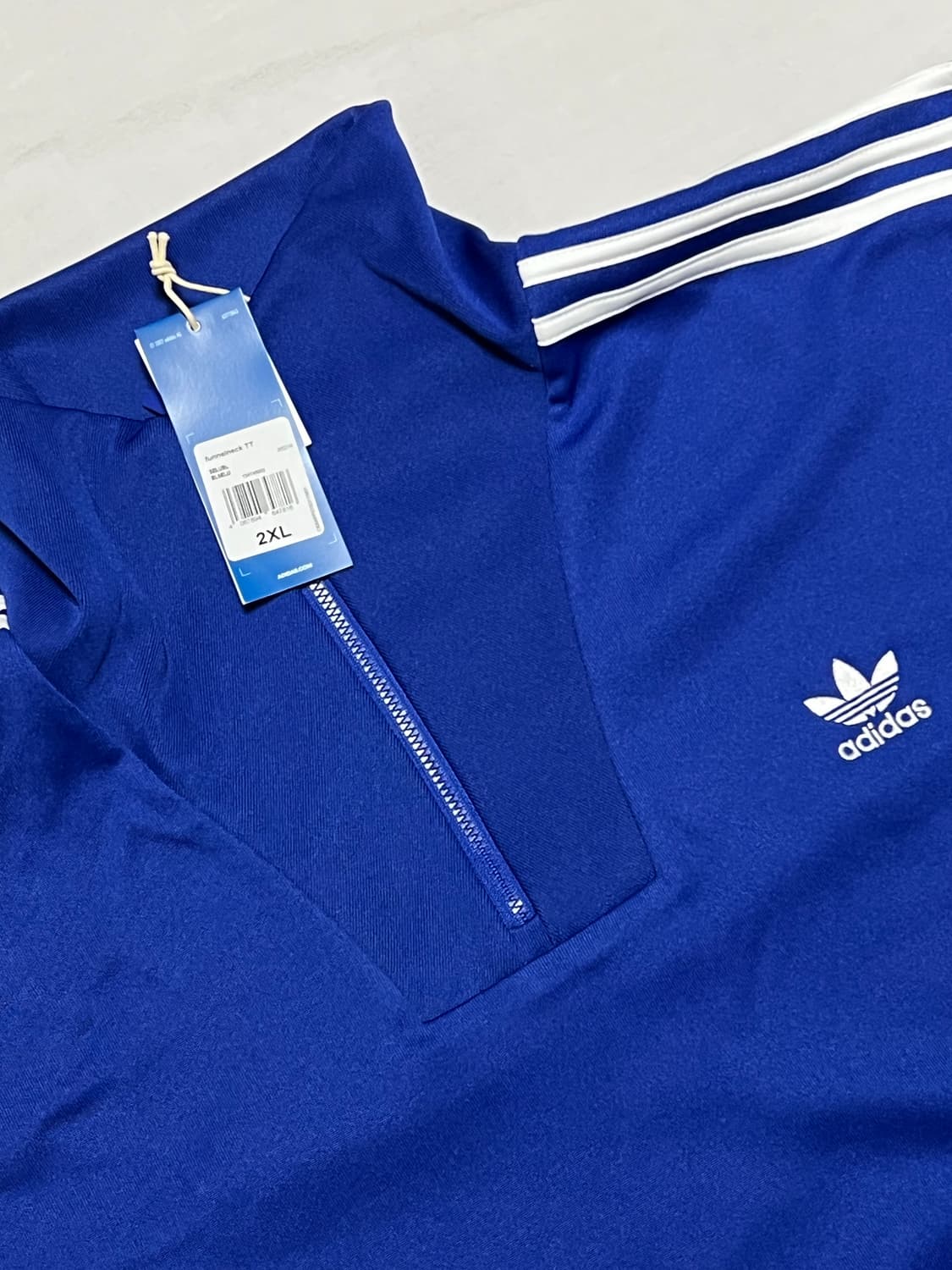 [새상품] 2XL) 아디다스 퍼널넥 트랙탑 블루 상품이미지5