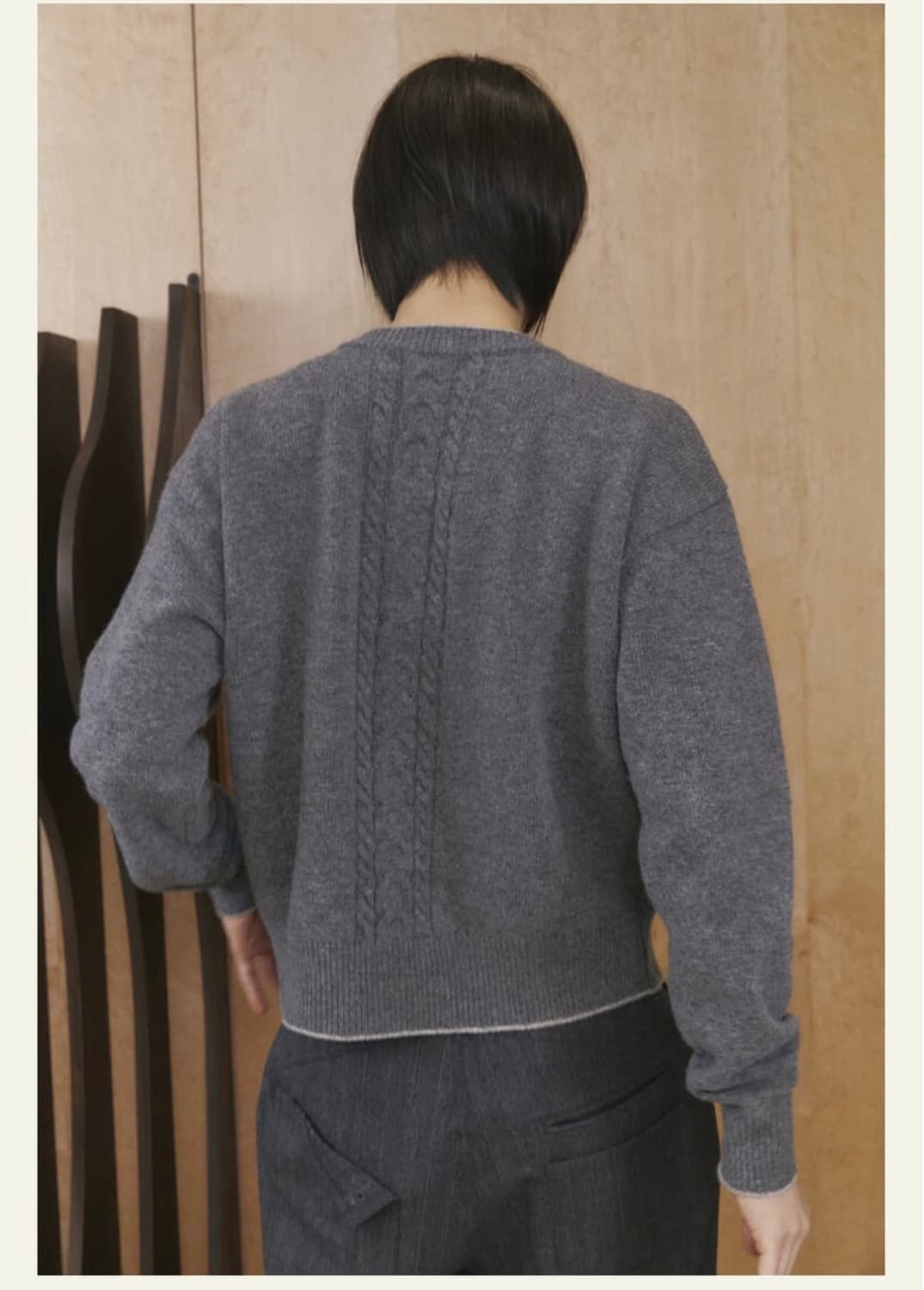 웨이비니스 드리프트 레이어드 브이넥 그레이 3사이즈 상품이미지3