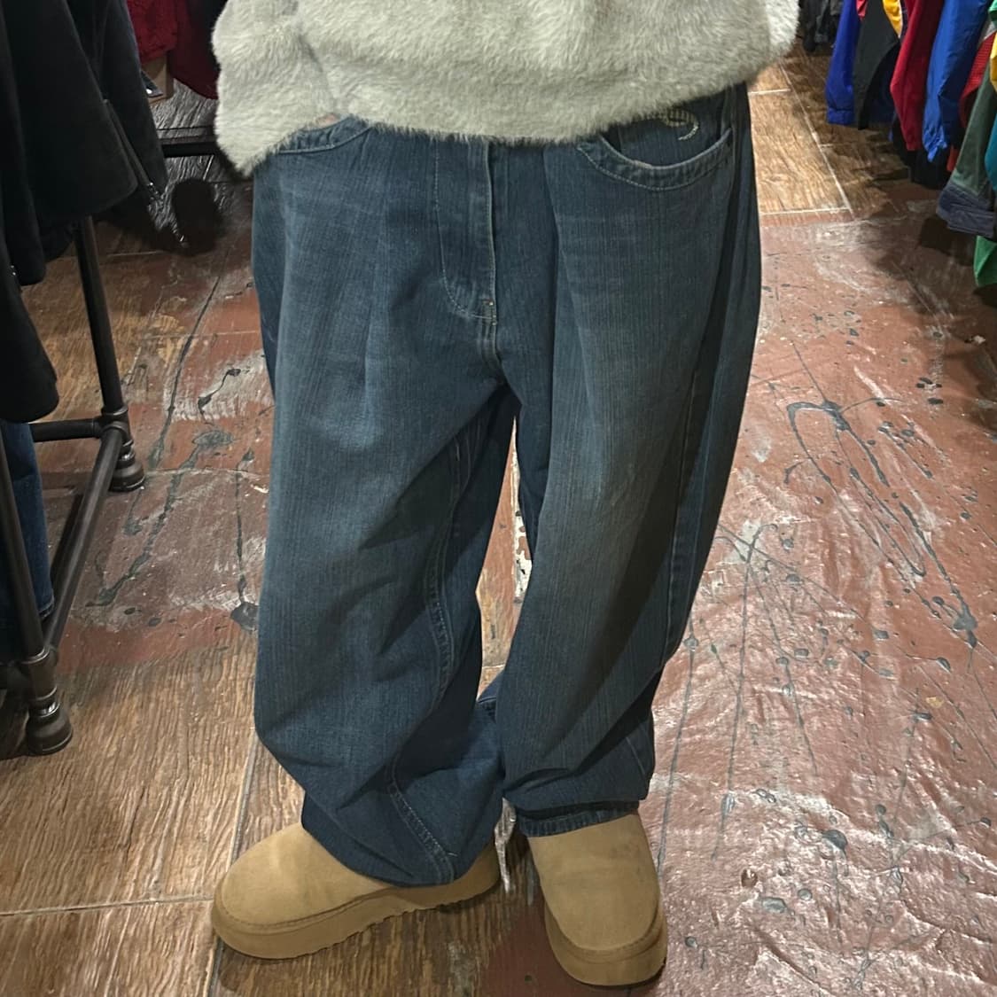 [HI] VTG 스티치 포켓 와이드 데님 상품이미지4