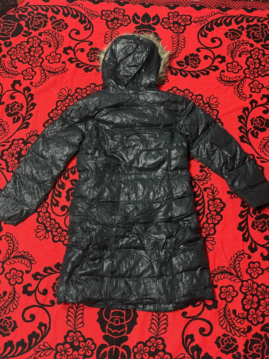 Vintage 00's Grunge Punk Fur hood coat 상품이미지4