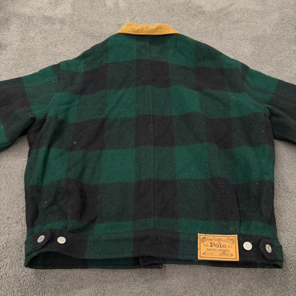 [ 정품/L ] 폴로랄프로렌 USA 그린 체크 코듀로이 울 자켓 상품이미지3