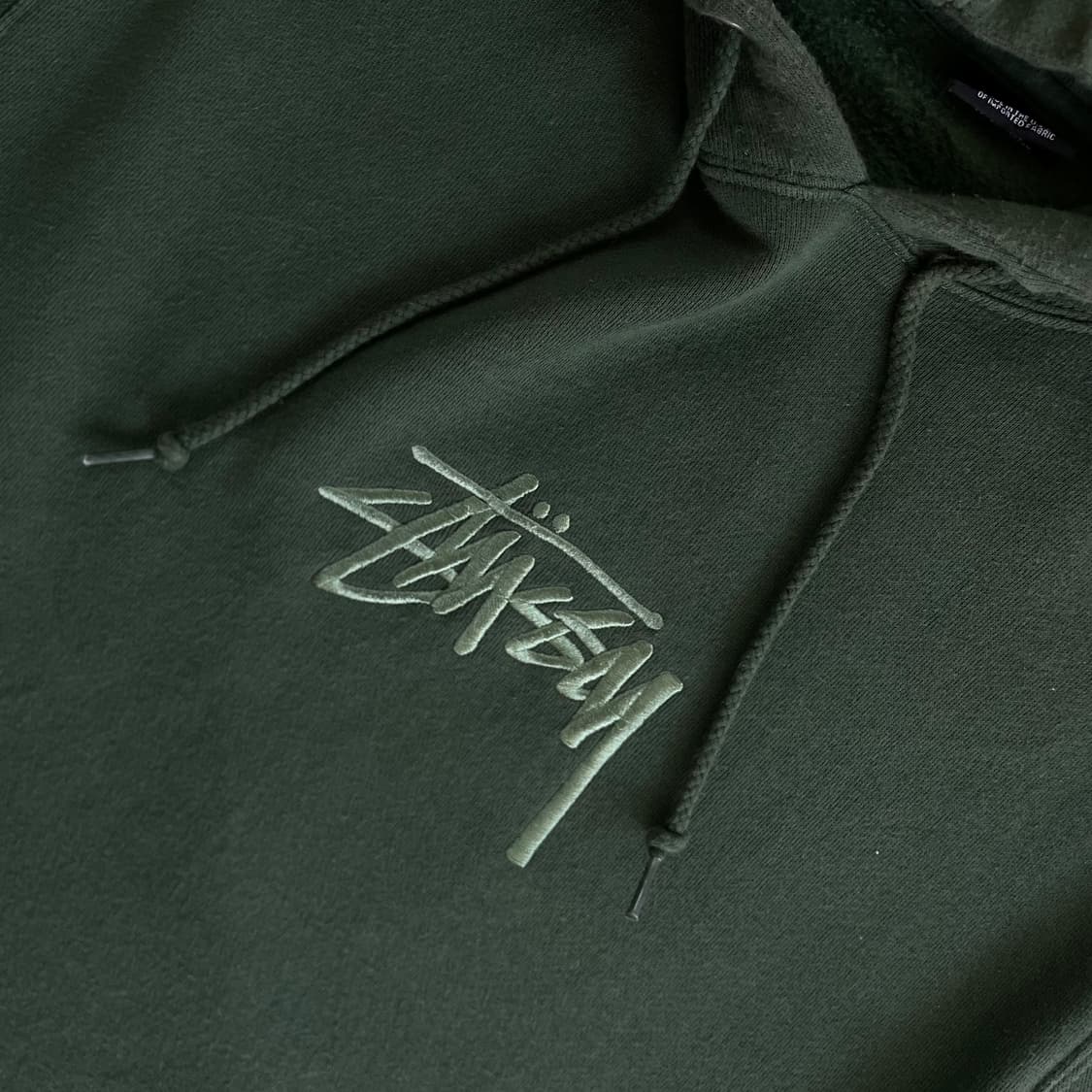 Stussy  스투시 00,s u.s.a 자수 그린 후드티 상품이미지2