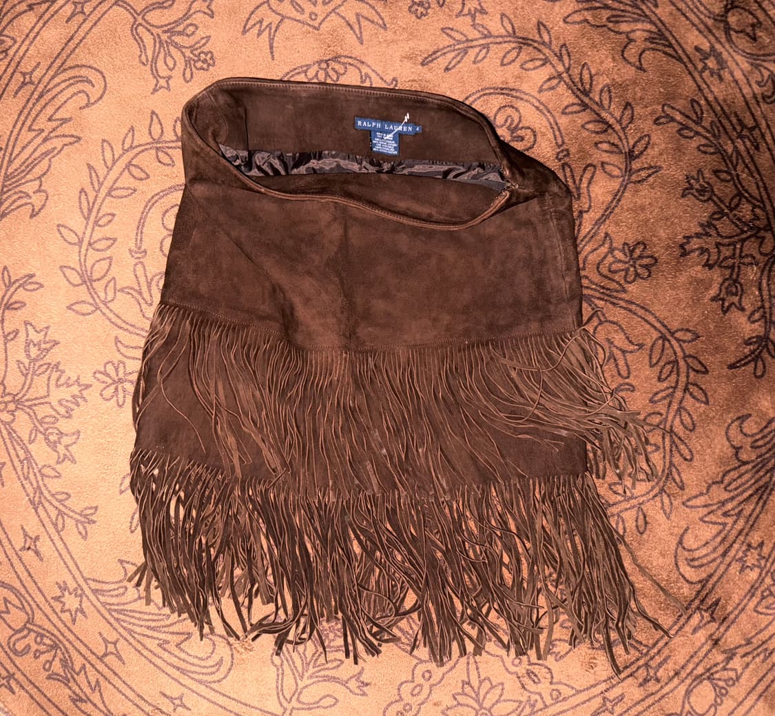 Polo suede fringe skirt 상품이미지2