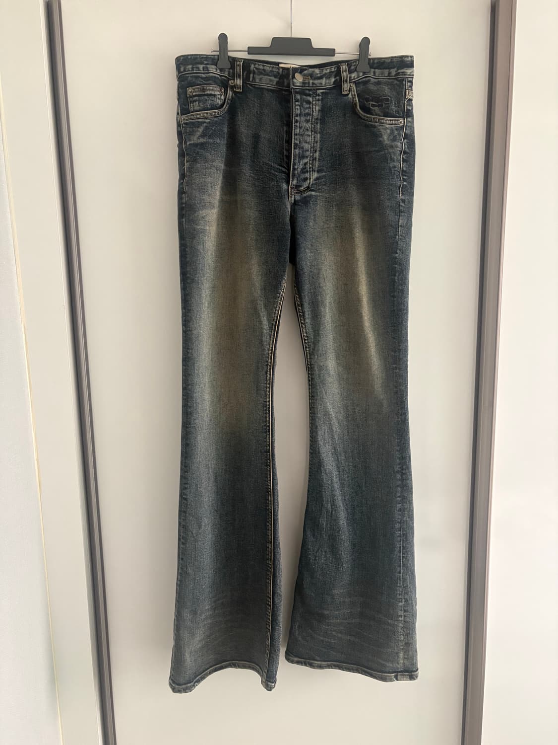 [3][새제품]언더마이카 무.114 오리지널 로고 워시드 슬림 플레어진 상품이미지7