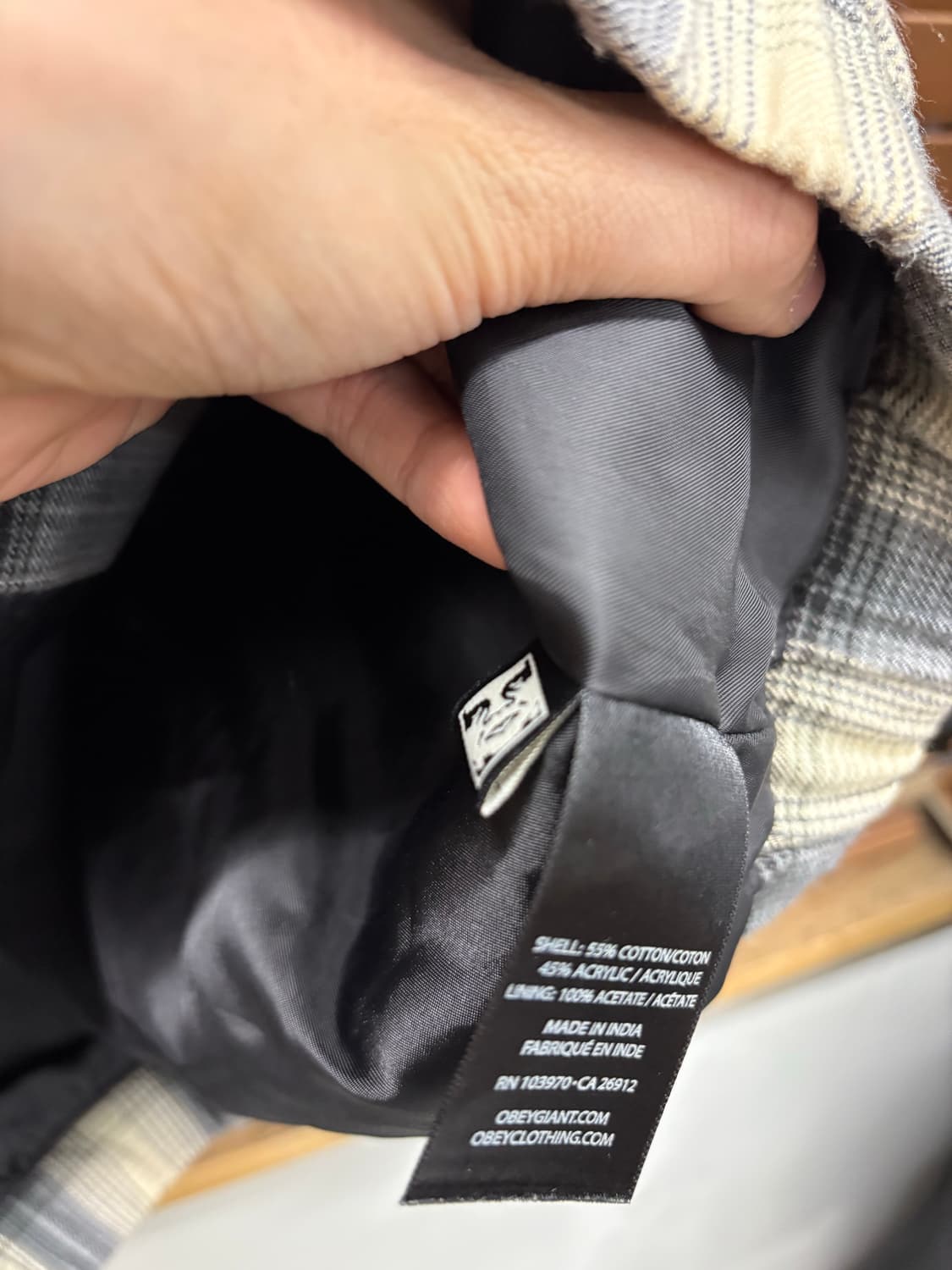 Obey 오베이 한정판 플란넬 체크 집업 블루종 자켓 상품이미지8