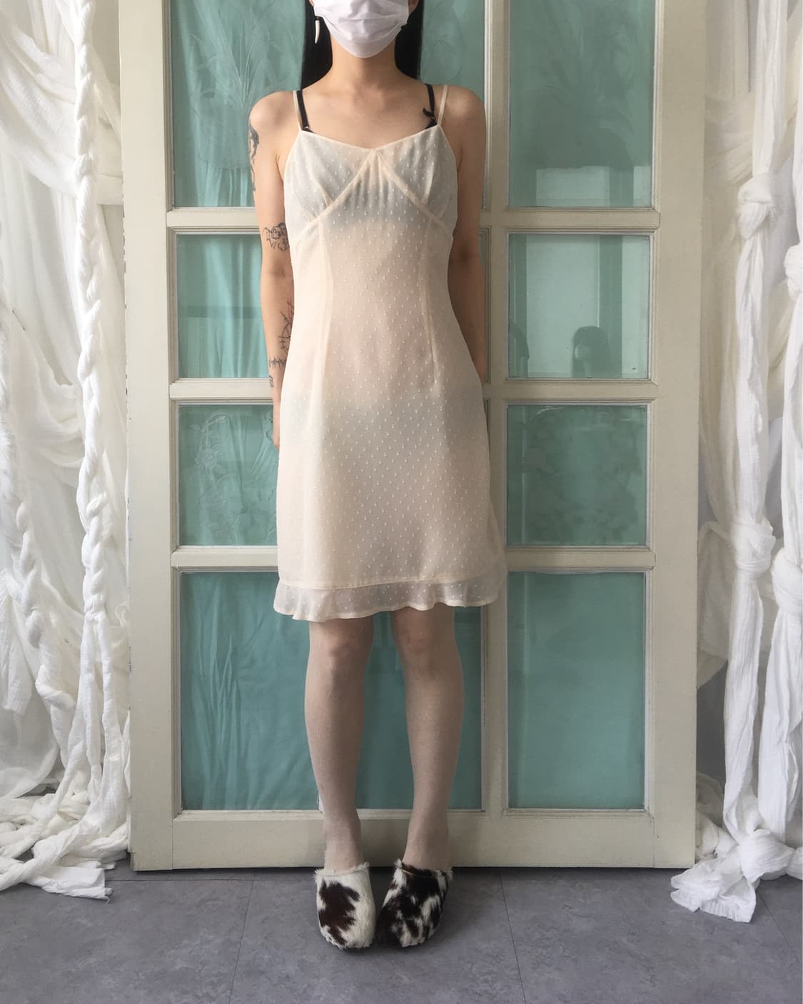 Dot pattern sleeveless onepiece 상품이미지6