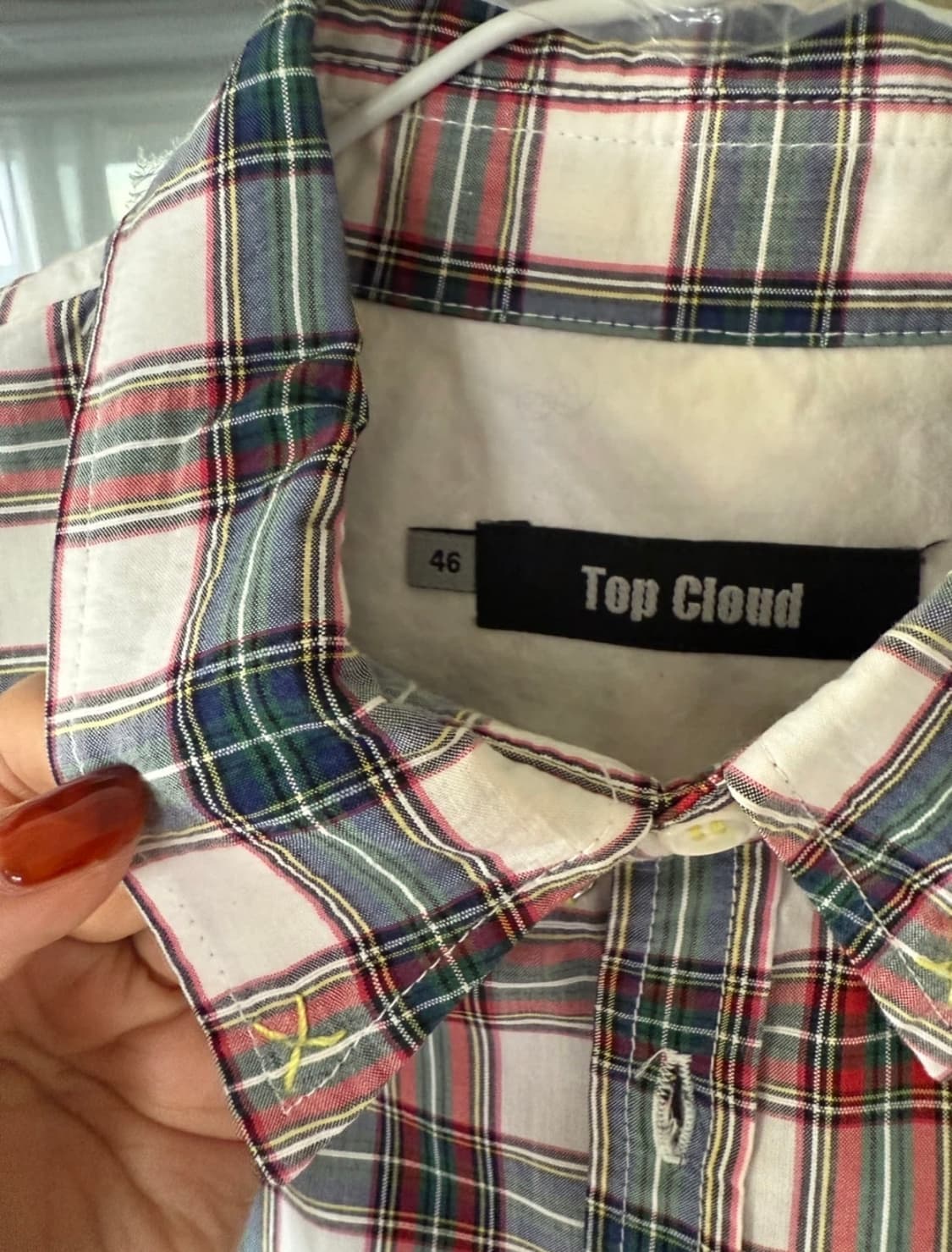 남자 Top Cloud 체크 셔츠 46사이즈 상품이미지2