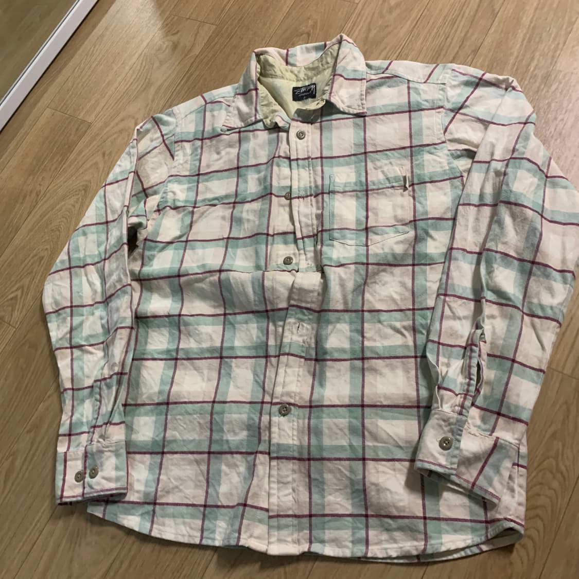 L)Stussy 스투시 00s 빈티지 체크 셔츠 상품이미지7