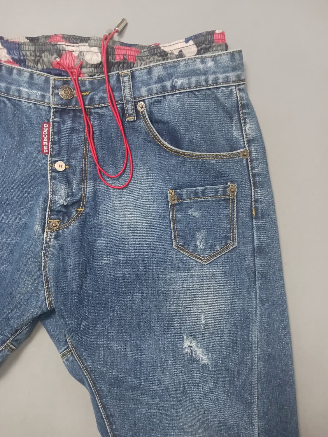 [33] 디스퀘어드2 수영복 레이어드 트위스트진 청바지 상품이미지4