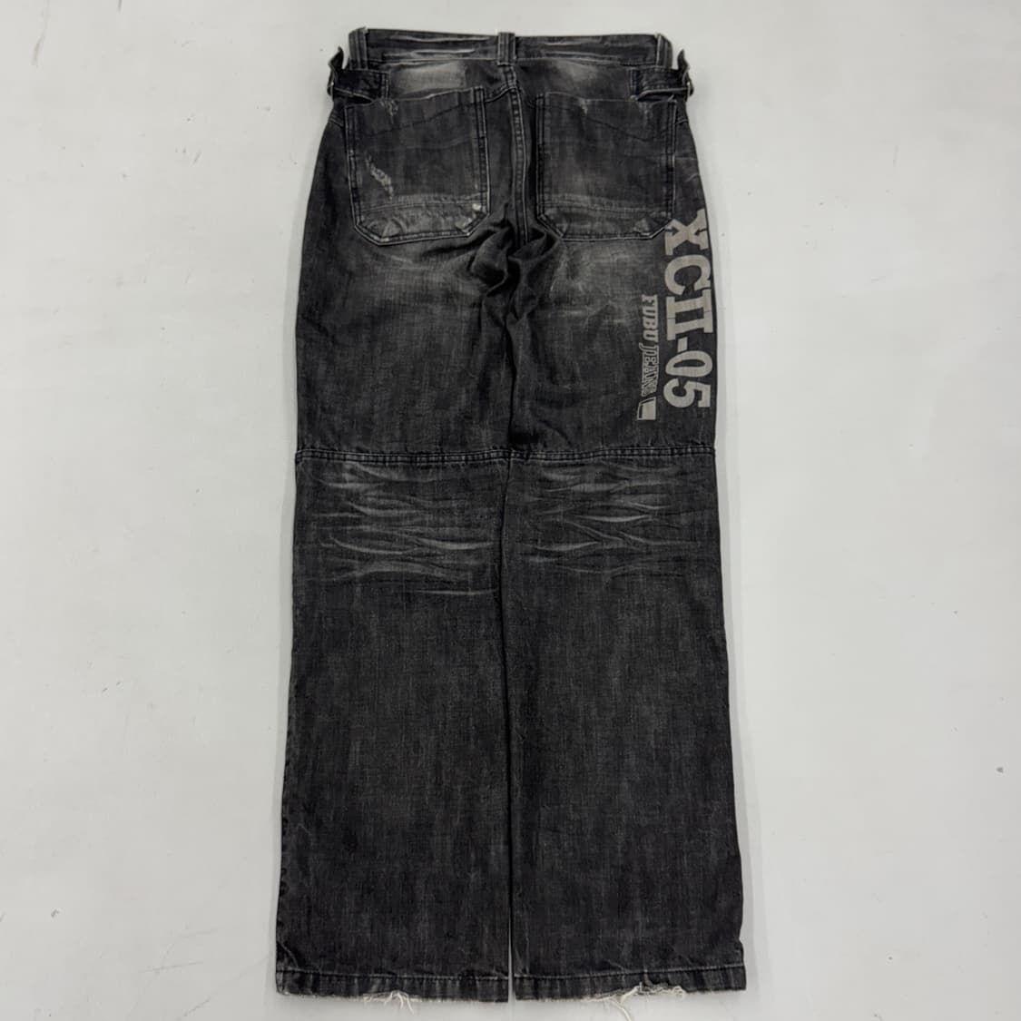 FUBU 후부 워싱 흑청 올드스쿨 데님팬츠 상품이미지3
