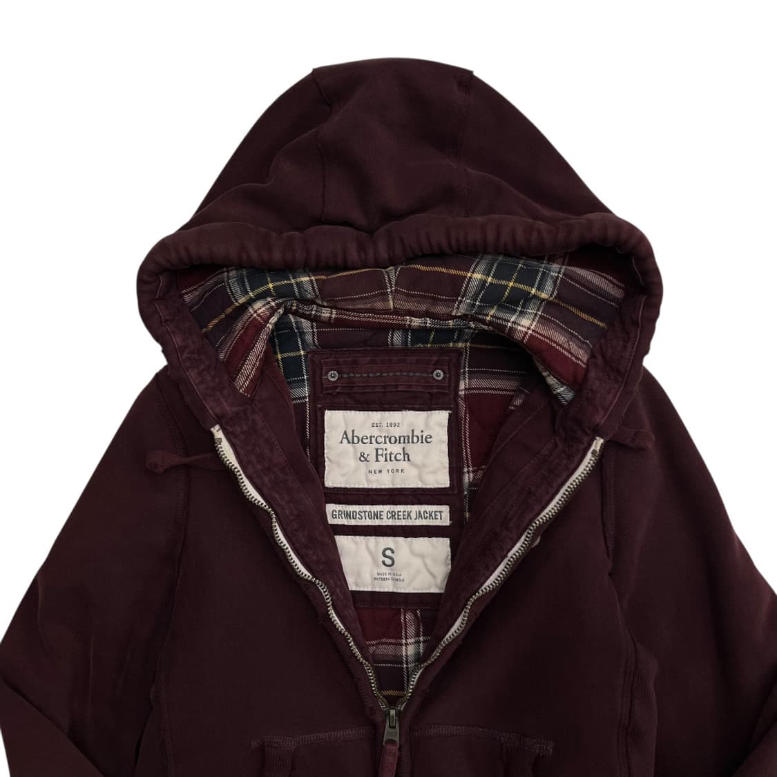 아베크롬비 패치로고 와인 후드자켓 S 상품이미지5