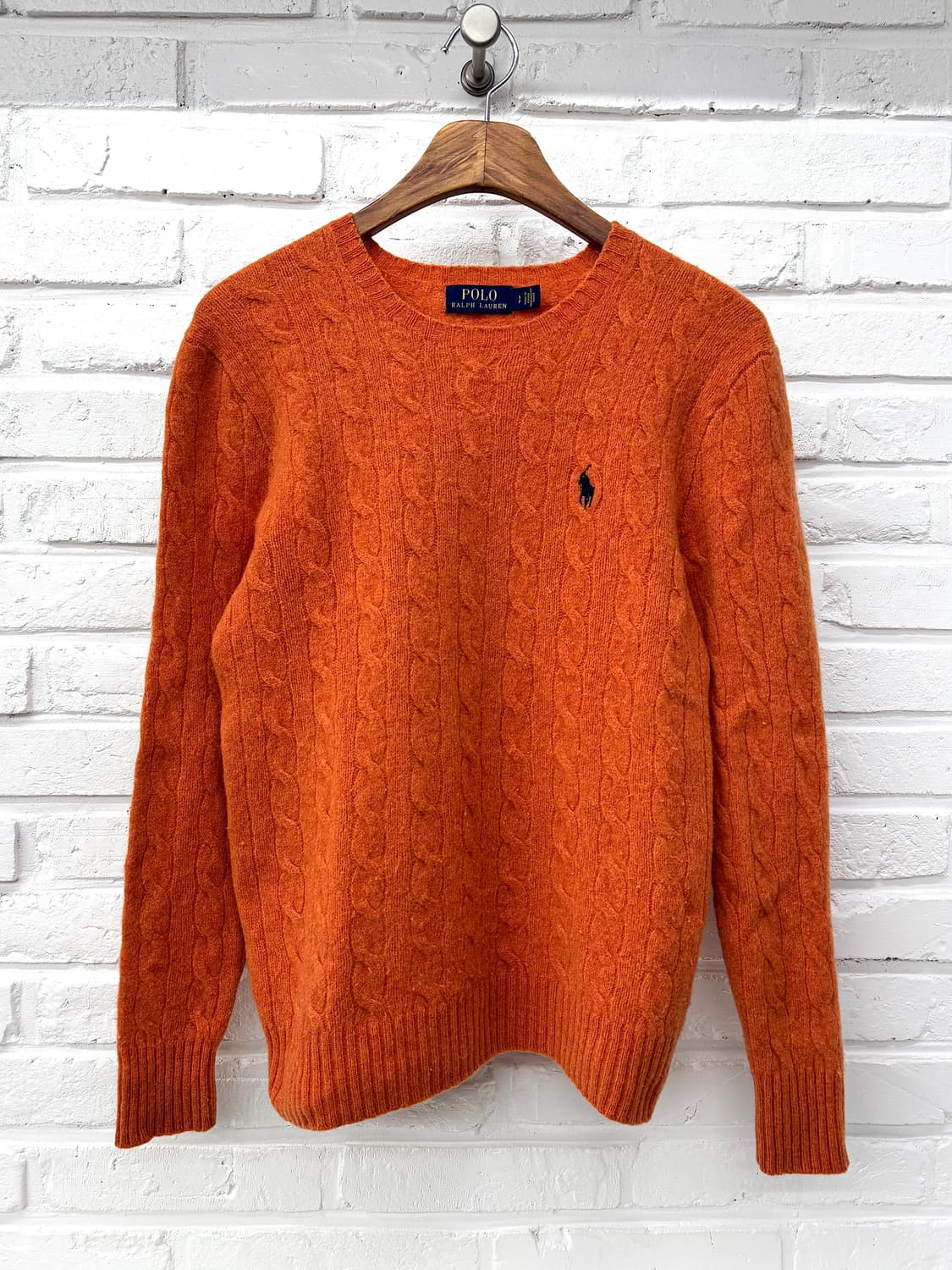 폴로 오렌지 케이블 니트 상품이미지3
