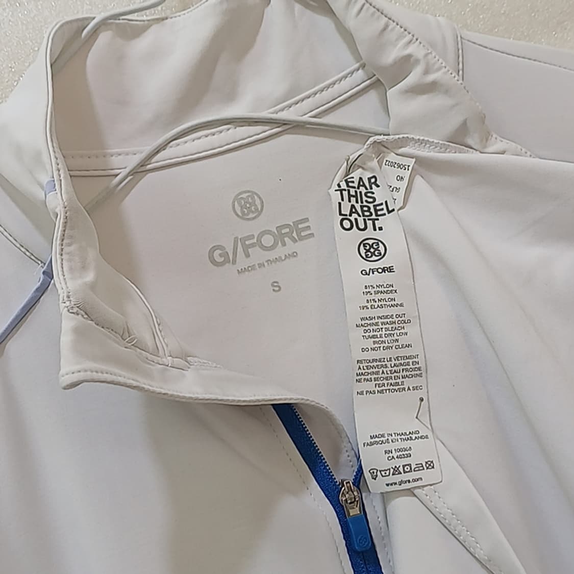 지포어 골프 썬 쉴드 반집업 긴팔 티 여성 S 여름가능 흰색 사랑봉봉 상품이미지4