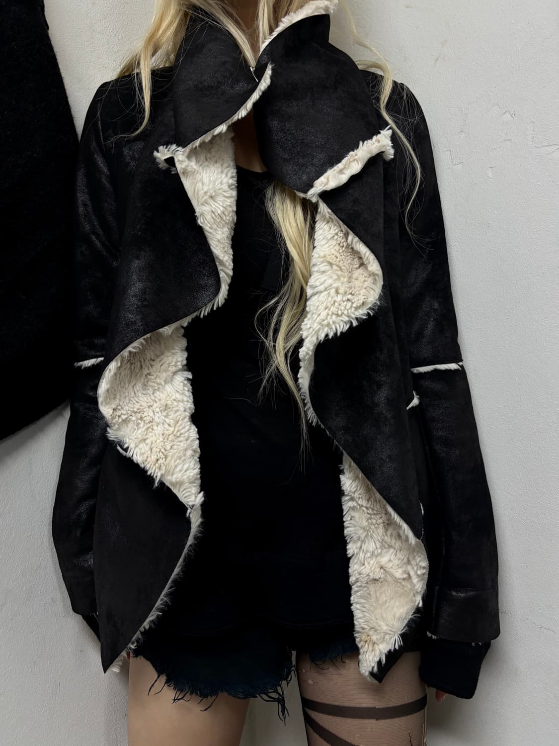 “Vintage” V-Kei Rare Design Draped Jacke 상품이미지2