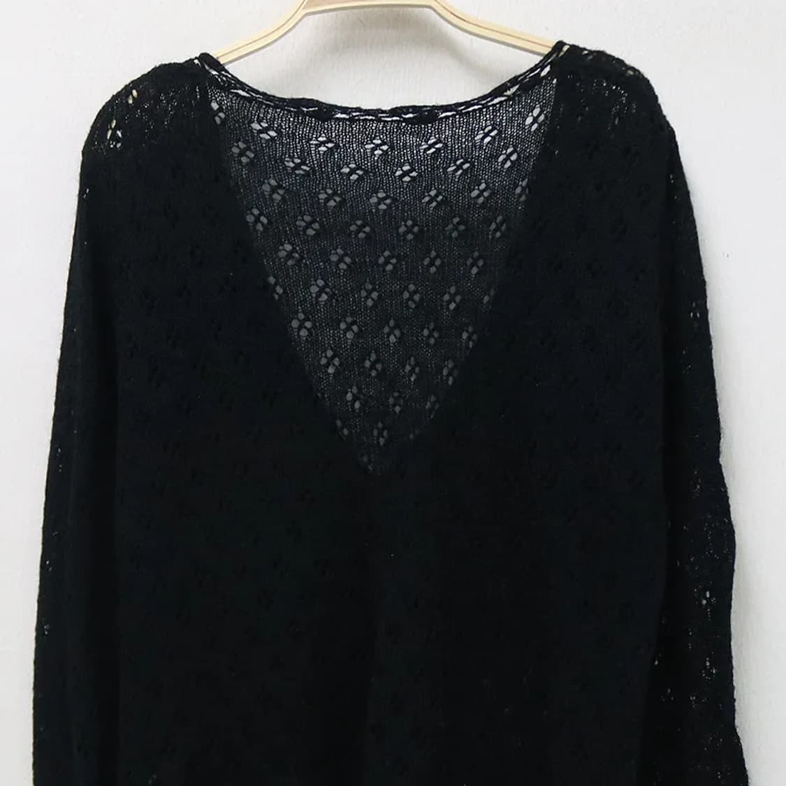 FEEL NATURAL 모헤어 혼방 펀칭 니트 가디건 61501 상품이미지5